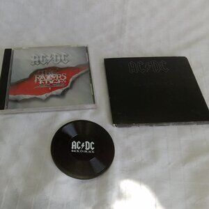 2 X CD AC/DC Back in black Thunderstruck + 1 coaster